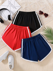 3pcs Girls Quick-Drying Shorts for Summer Outdoor