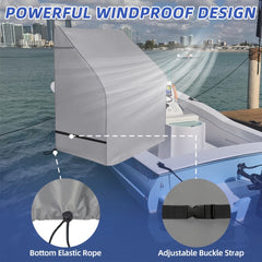 Marine Center Console Cover Windproof Trailerable Boat Cover