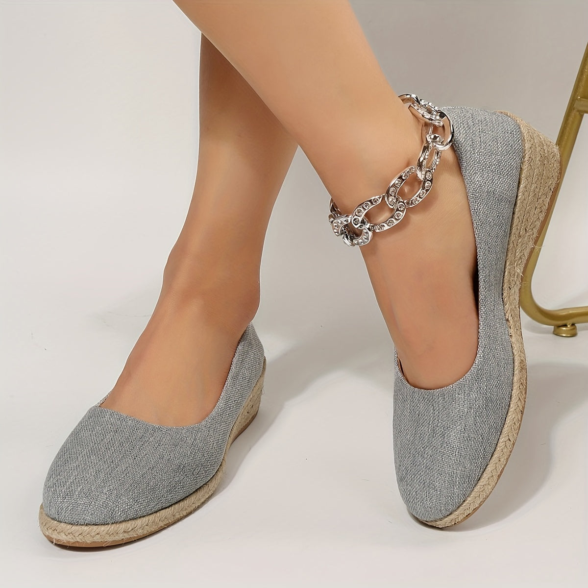 Women's Wedge Shoes Comfortable Slip On Closed Toe Casual Walking Shoes