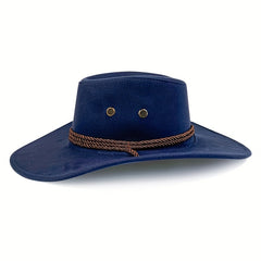 Breathable Sunshade Suede Western Cowboy Hat for Outdoor Activities
