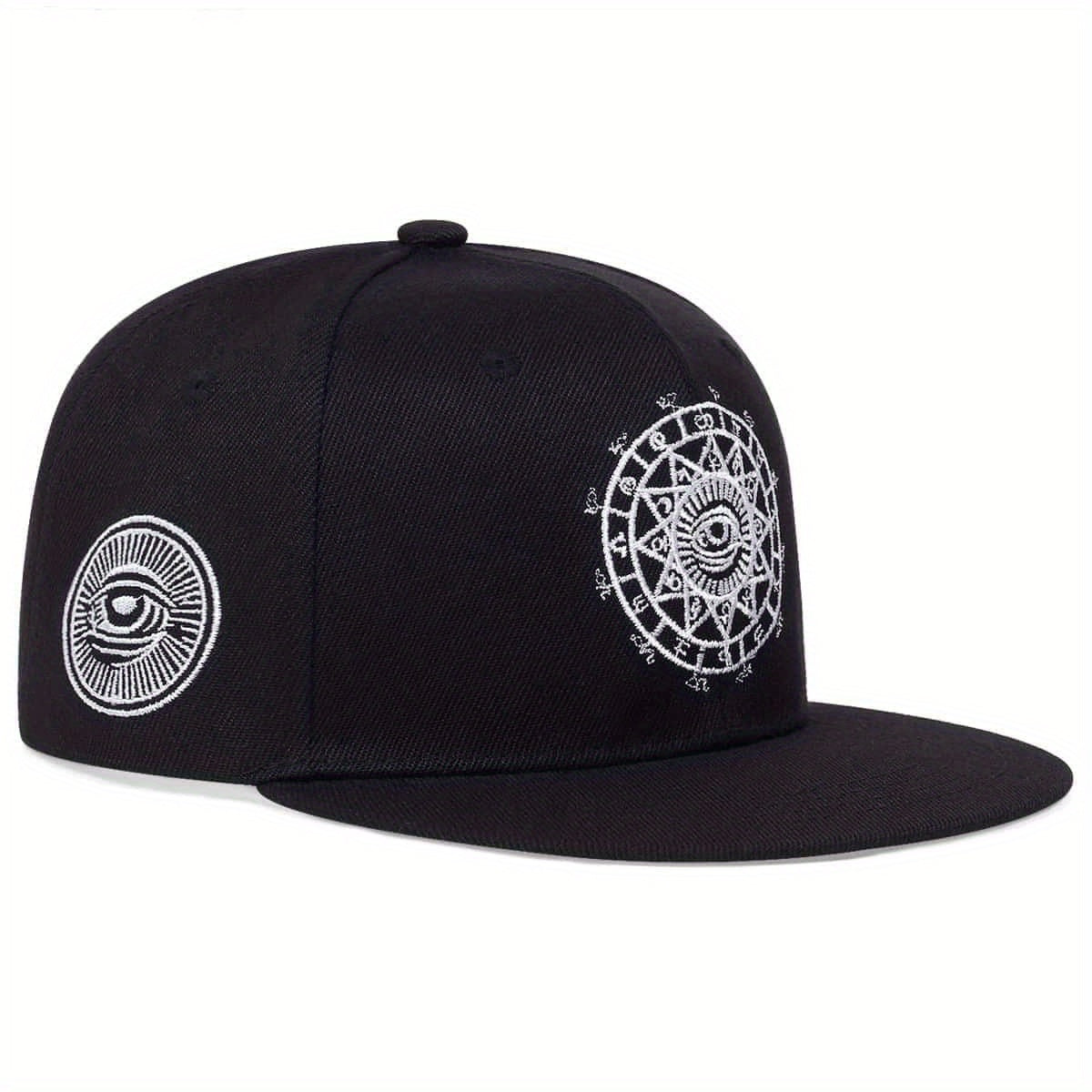 Big Eye Embroidery Snapback Hat Unisex Hip Hop Baseball Cap