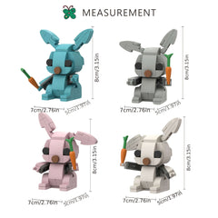 Easter Bunny Building Set Colorful Rabbit Pink And Grey