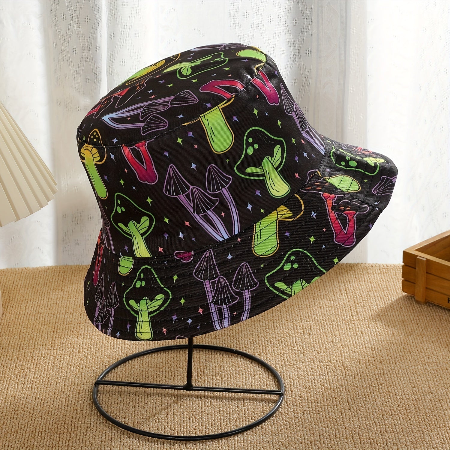 Men's Reversible Visor Windproof Street Bucket Hat