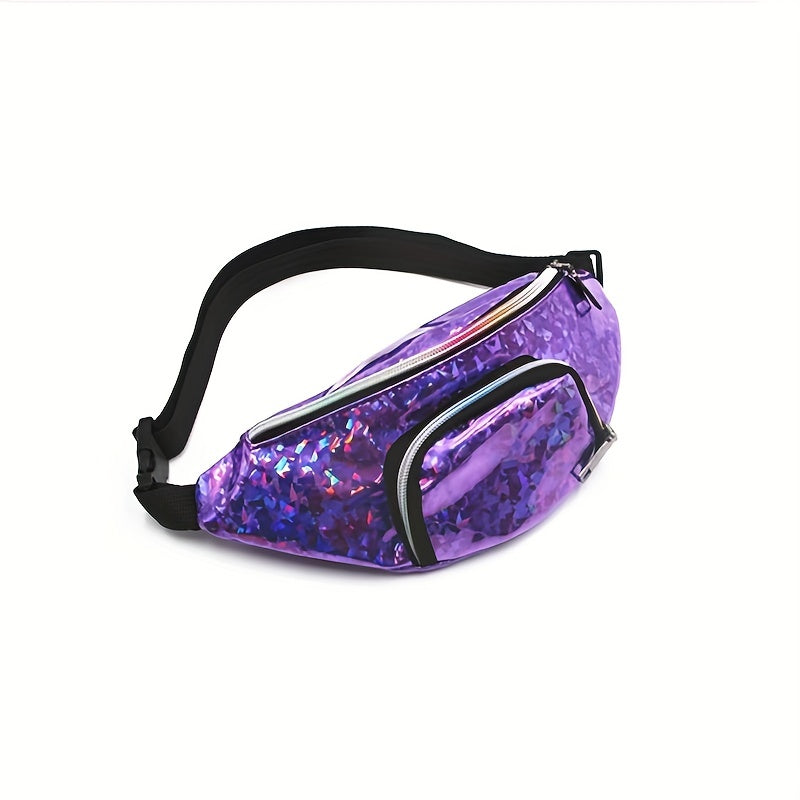Women's Double Pocket Waist Bag with Adjustable Strap
