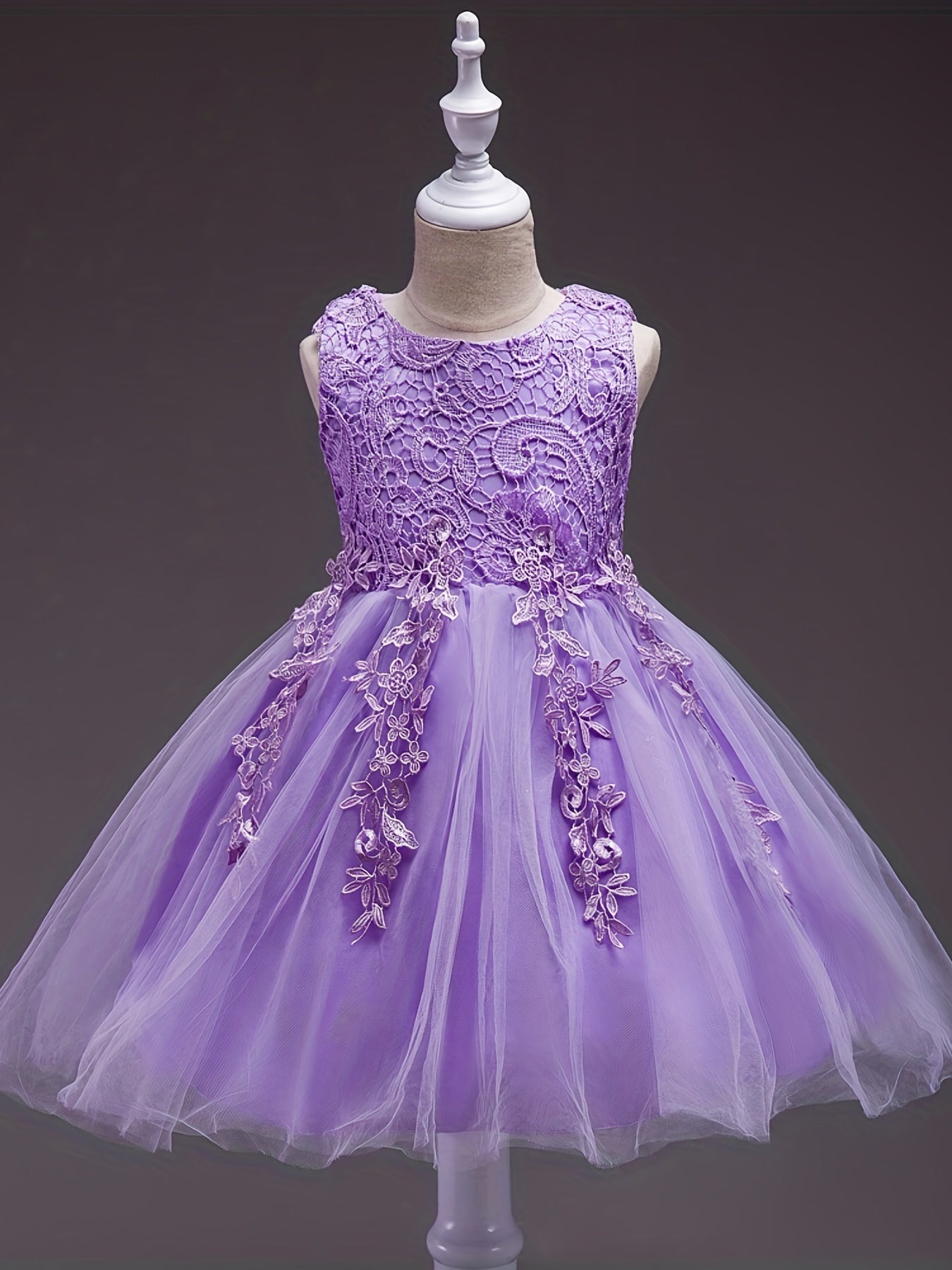 Baby's Lace Princess Gown Dress for Wedding Birthday Party