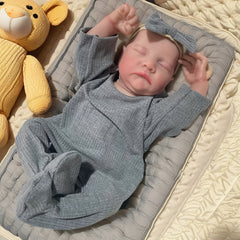 18 Inch Realistic Vinyl Levi Reborn Doll Fully Vinyl Body with Hand Painted Hair