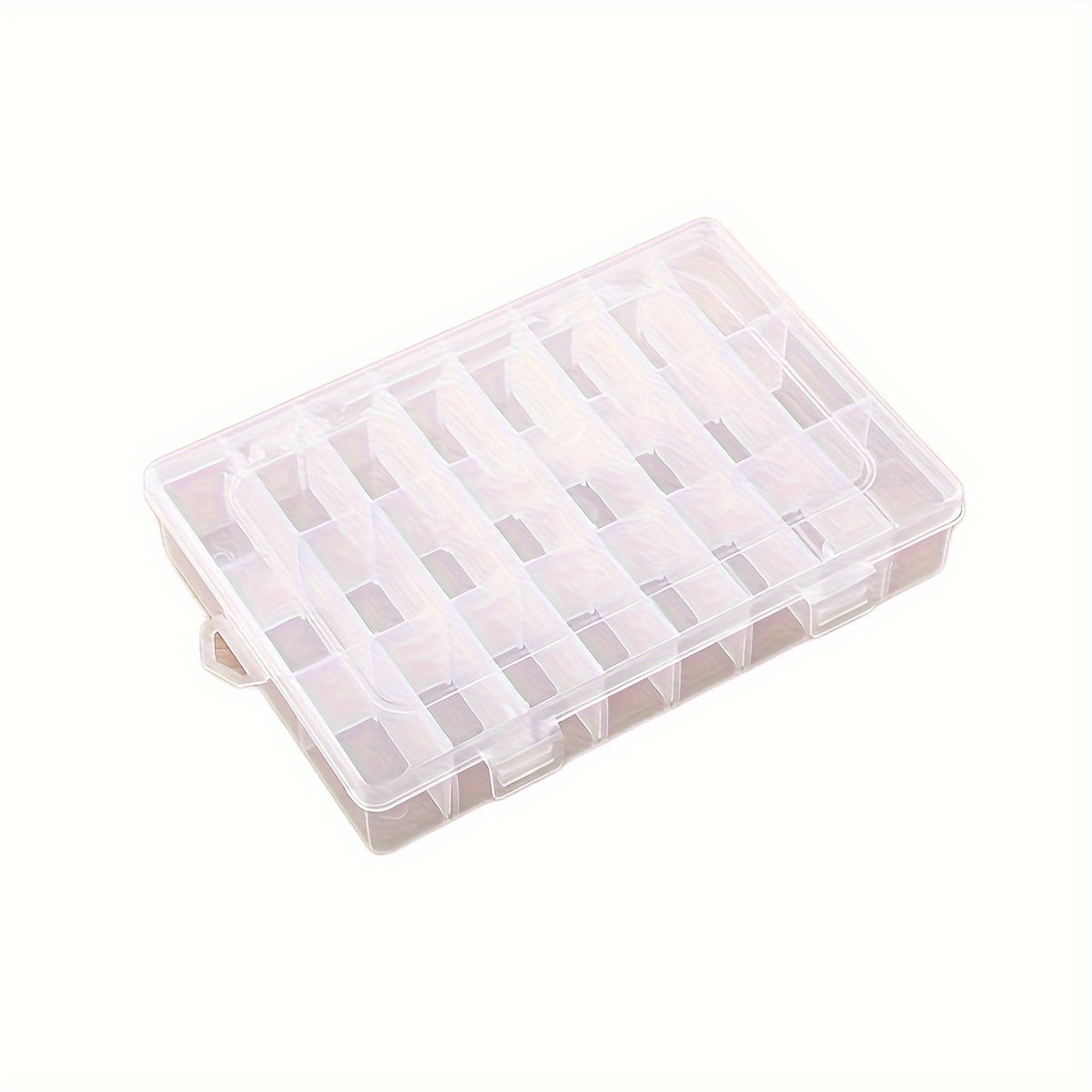 24-Grid Plastic Storage Box Transparent Detachable Tray Waterproof Dustproof