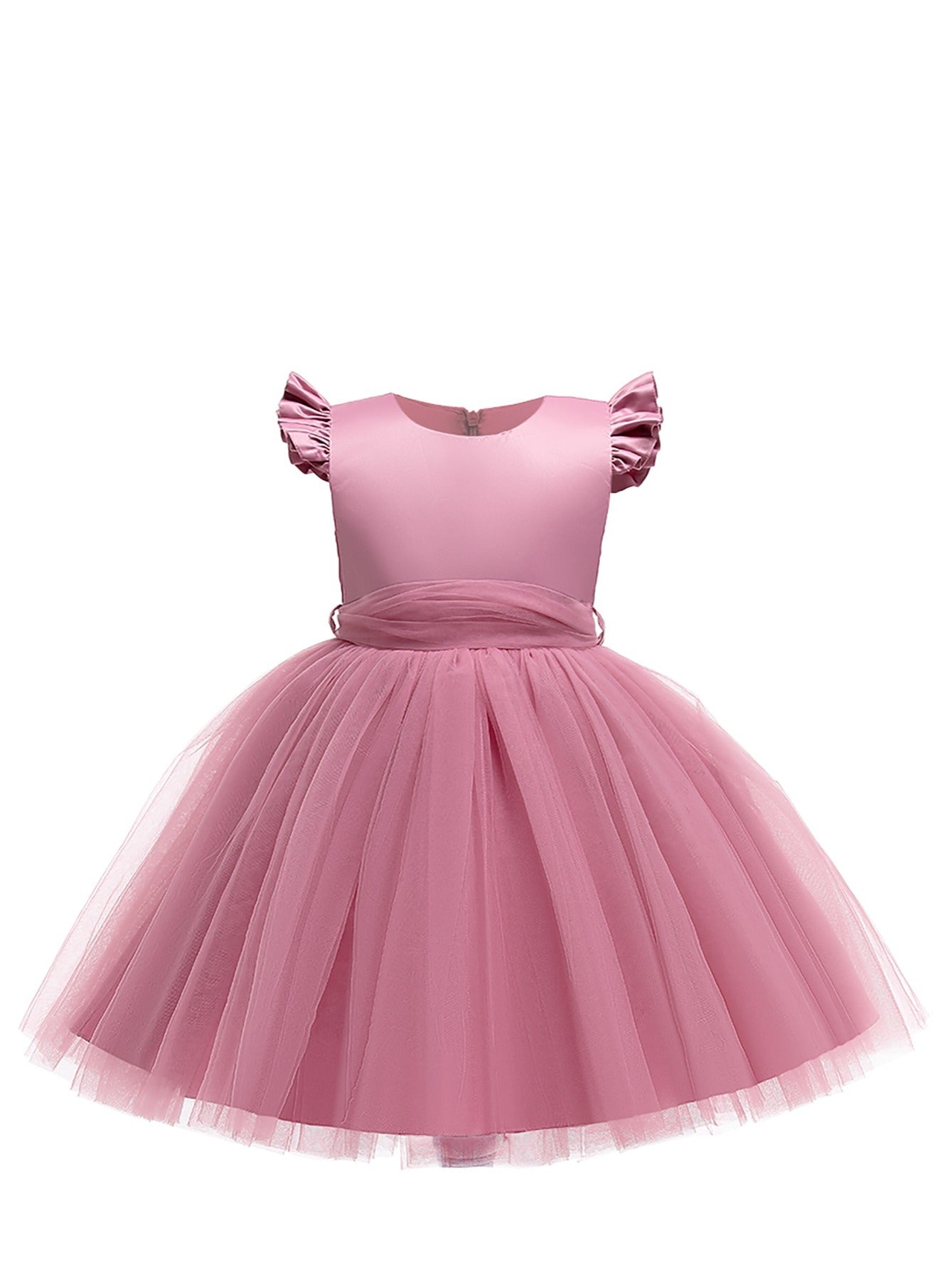 Christmas Girls Solid Party Dress