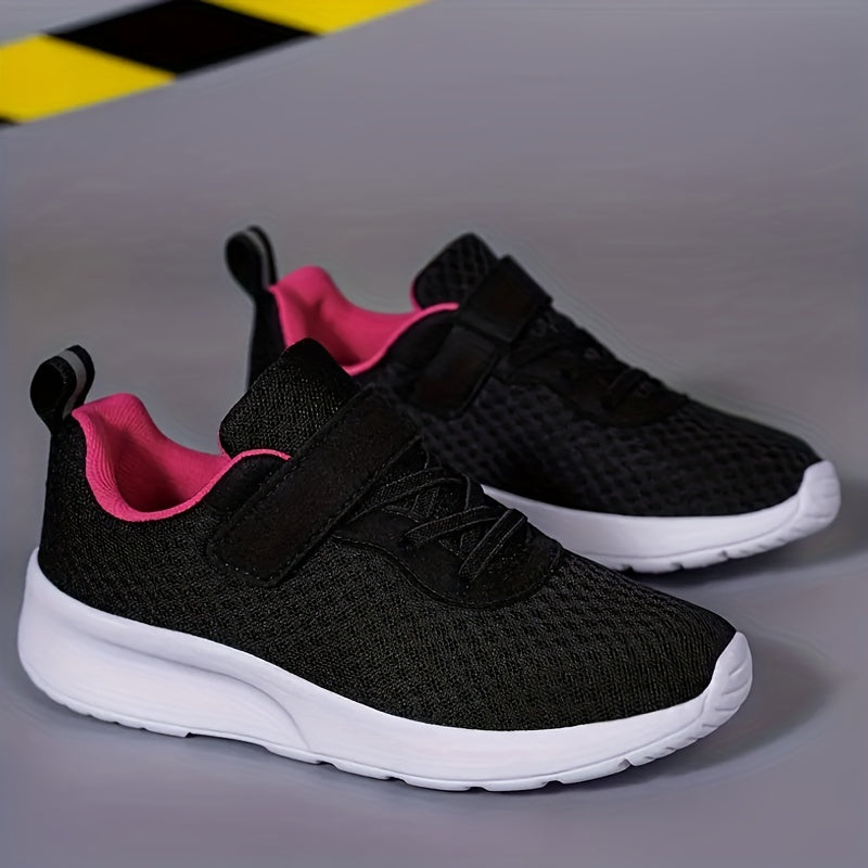 Girls Casual Low Top Mesh Sneakers - Lightweight Breathable Anti Slip Shoes