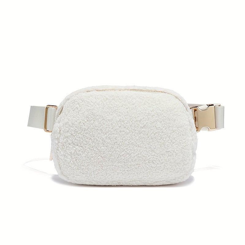 Plush Waist Bag for Outdoor Travel and Sports