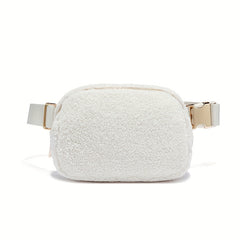 Plush Waist Bag for Outdoor Travel and Sports