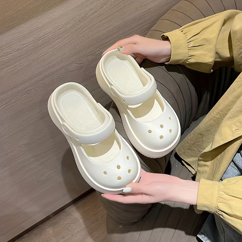 Women's Platform Clogs Hollow Out Slide Shoes