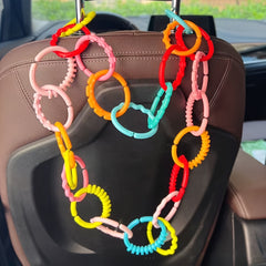 Plastics Connecting Rings Toy Hanging Stroller Crib Playmat Attach Toys
