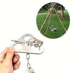Stainless Steel Camping Tripod for Hanging Cookware