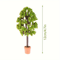 1/12 Dollhouse Tree Potted Plant Green Model Home Decor DIY Toy