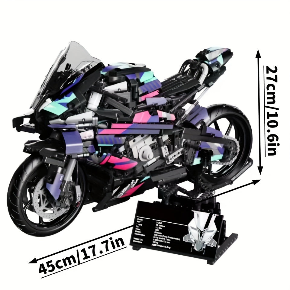 1920pcs Cyberpunk Motorcycle Building Blocks 42130