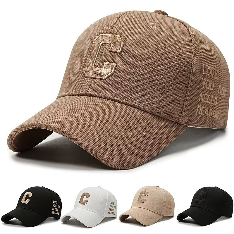 C Letter Embroidery Baseball Cap Vintage Punk Casual Sports Hat