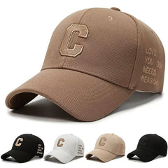 C Letter Embroidery Baseball Cap Vintage Punk Casual Sports Hat