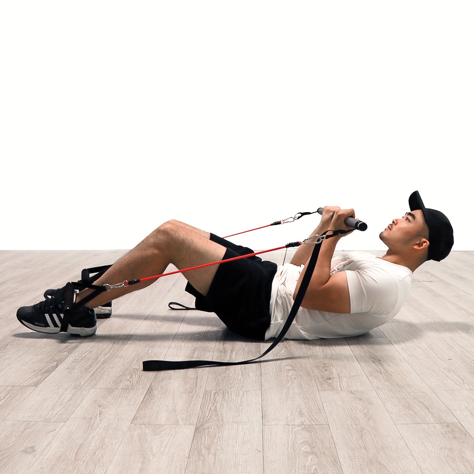 Portable Pilates Stretching Bar Kit with Adjustable Resistance Band