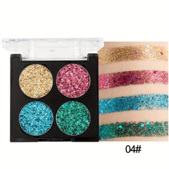Diamond Sparkle Sequin Eyeshadow Palette, 4 Colors