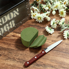 8pcs Green Foam Block for Artificial Flowers Round Dry Wet Foam Brick Flower