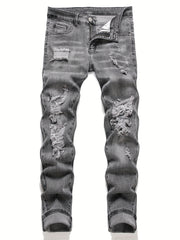 Men's Skinny Ripped Stretch Slim Fit Jeans Pants