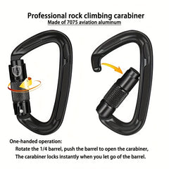 25KN Auto Locking Carabiner for Rock Climbing