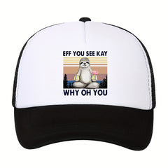 Outdoor Baseball Cap Men's Cartoon Print Hip Hop Dad Trucker Hat
