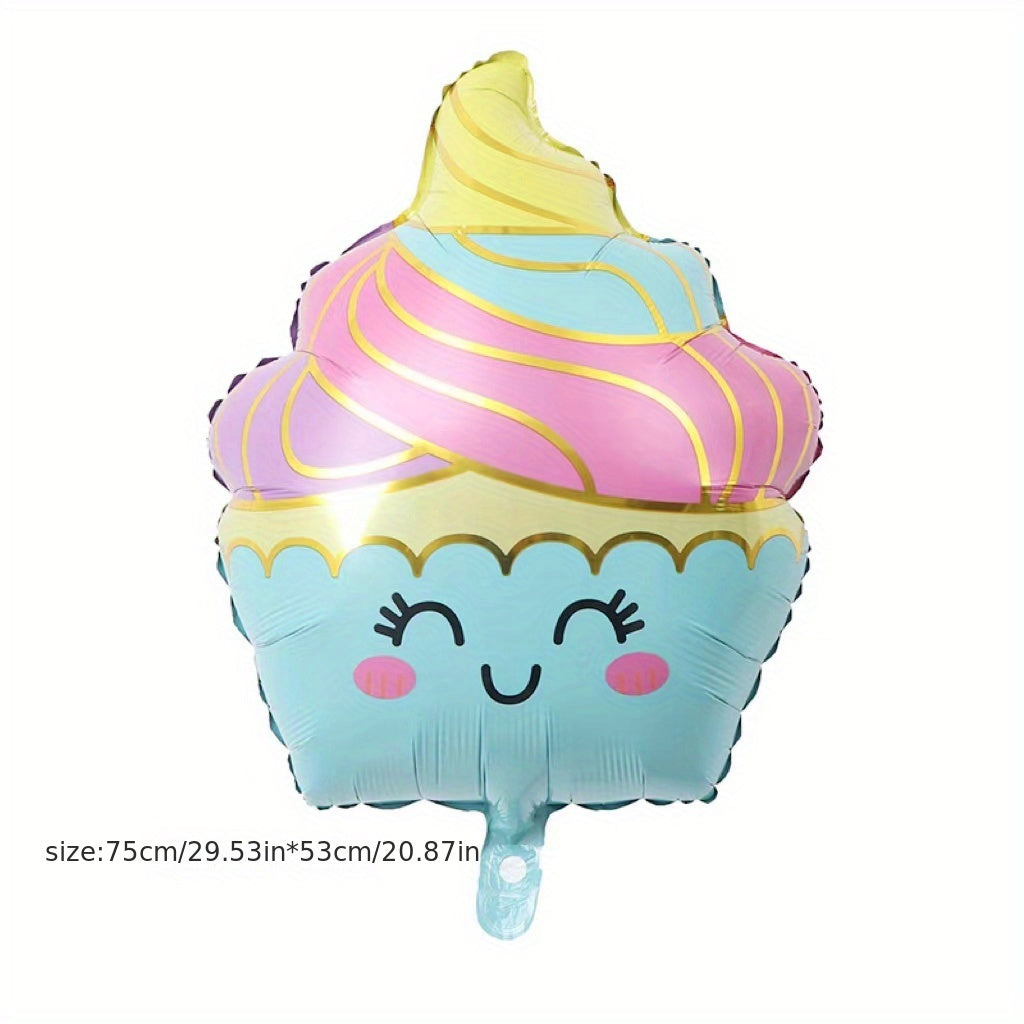 Summer Dessert Candy Ice Cream Aluminum Film Balloon