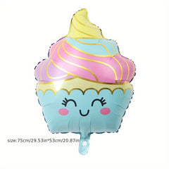 Summer Dessert Candy Ice Cream Aluminum Film Balloon