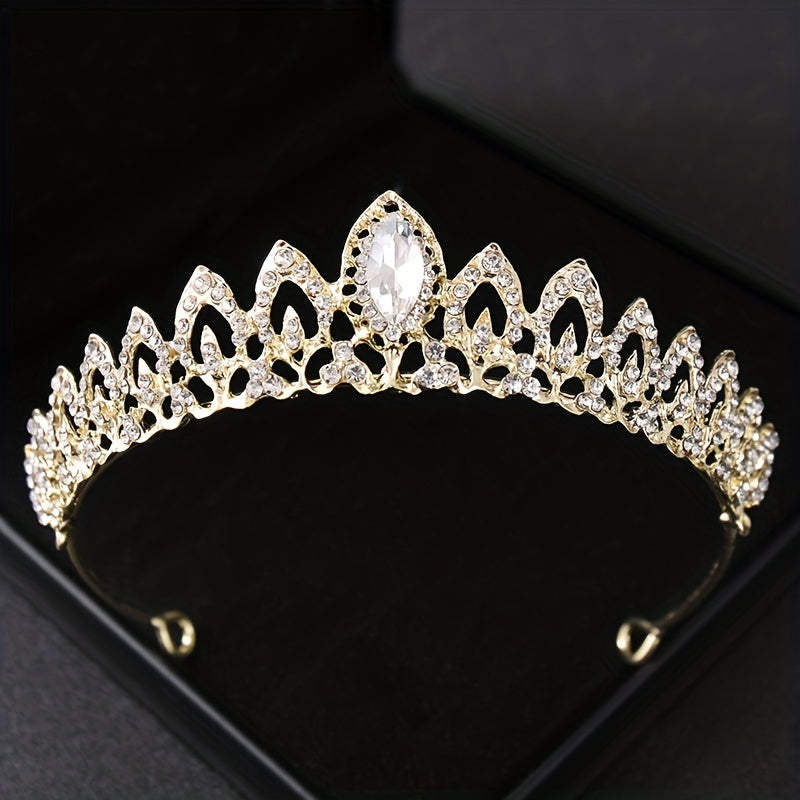 Princess Crown Rhinestone Headwear for Girls Birthday Party Dress Up