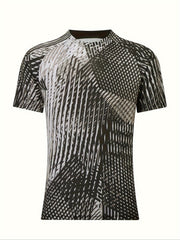 Men's Slim Fit Quick Drying Short Sleeve T-Shirt for Summer Fitness