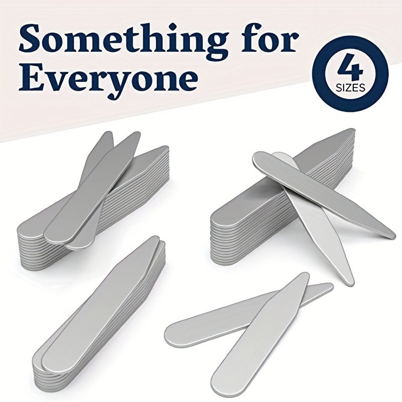 10pcs Metal Collar Brackets for Formal Shirts in 4 Sizes