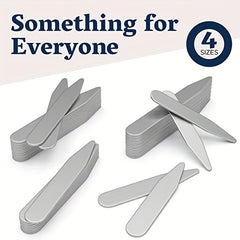 10pcs Metal Collar Brackets for Formal Shirts in 4 Sizes