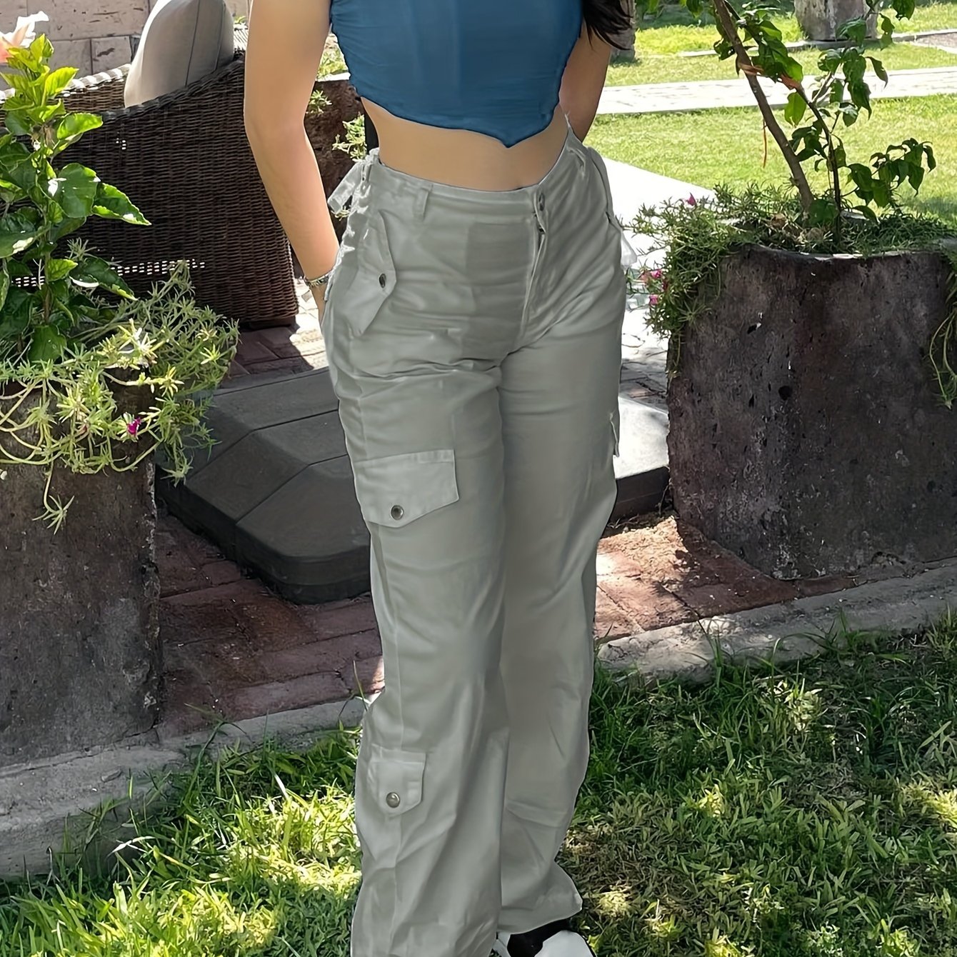 Solid Straight Pants Stretch Sports Trouser Women's Activewear