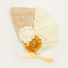 Cloth Flower Baby Court Hat 0-3 Years Old