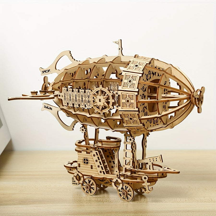 Wooden Airship Model Kit for Adults - Brain Teaser Craft Puzzle