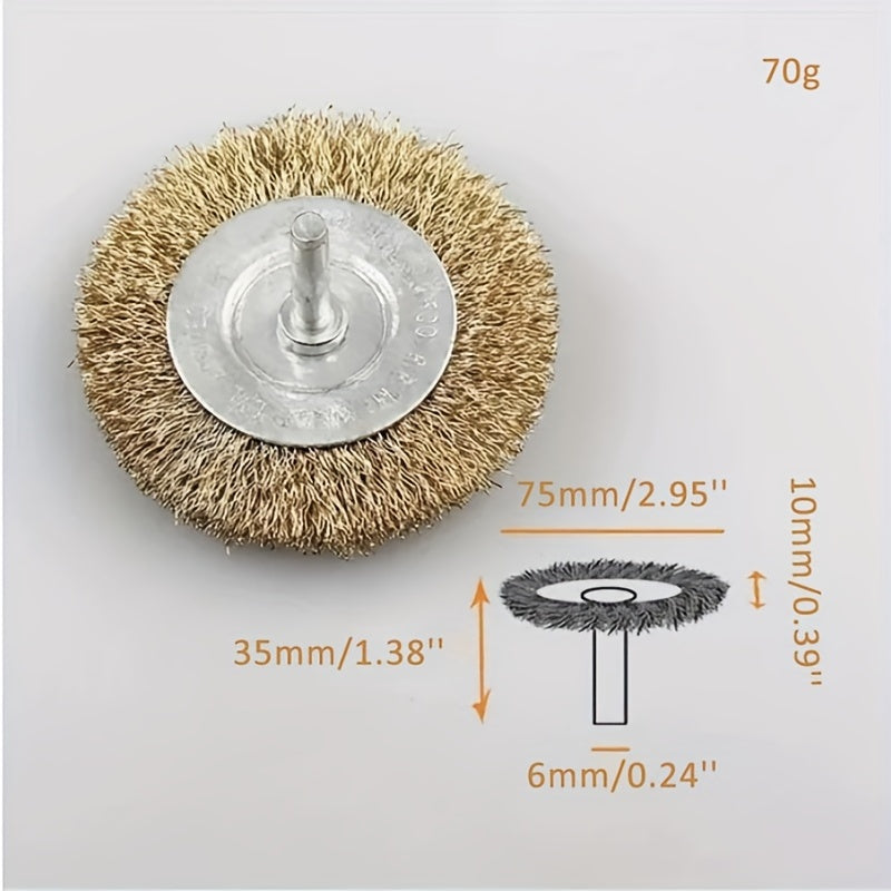 4pcs Brass Wire Brush Multifunctional Scaling Brush Hand Tools