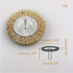 4pcs Brass Wire Brush Multifunctional Scaling Brush Hand Tools