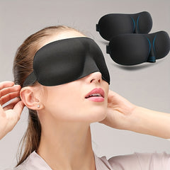 3D Sleep Mask Memory Foam Eye Mask Contoured Blindfold Travel Nap Aid