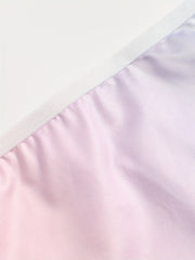 Ombre Print Criss Cross Back Bra & Panty Lingerie Set