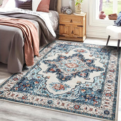 Bohemian Printed Flannel Floor Foam Mat, Non-slip, Machine Washable