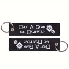 Motorcycle Key Chain Drop A Gear Embroidery Key Tag