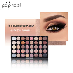 40 Colors Eye Makeup Palette Matte Shimmer Metallic Eyeshadow Palette