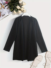 Solid Shawl Collar Jacket Long Sleeve Versatile Outerwear
