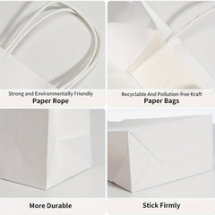 12 Medium Gift Bags with Handles Bulk - Retail Bags Party Bags Shopping