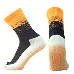 Striped Soccer Socks Moisture Wicking Non-slip Outdoor Sports Crew Socks