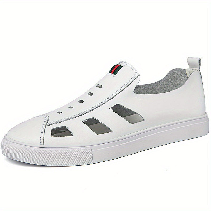 Men's Cut Out Slip On Loafers Summer Casual Walking Shoes