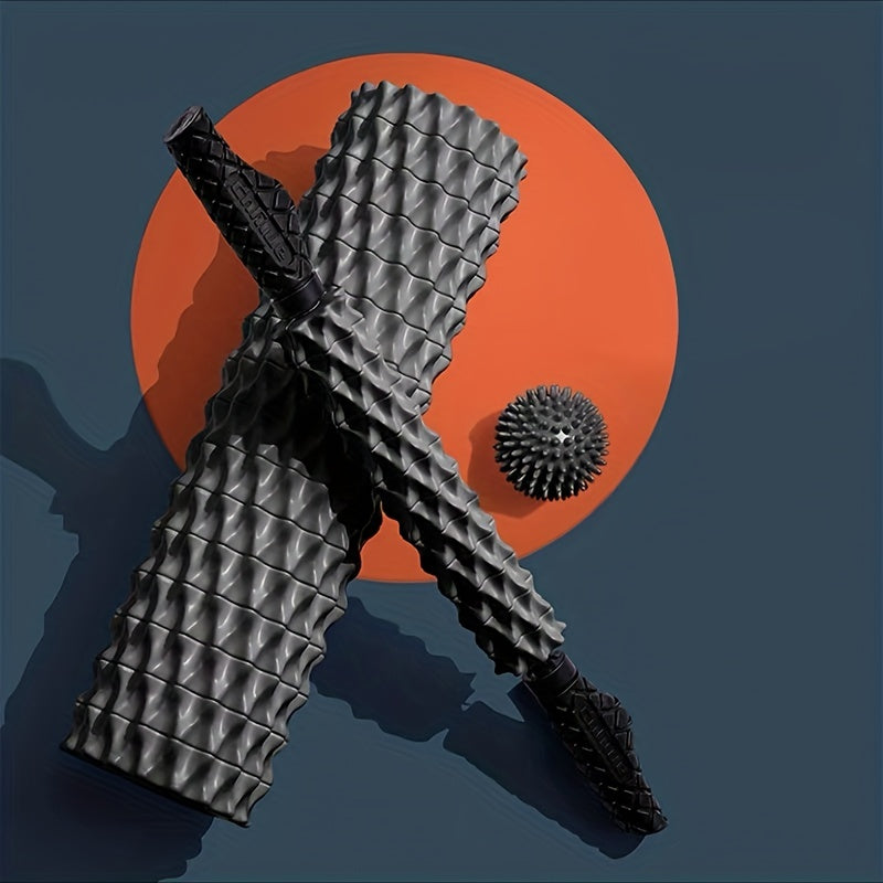 Herringbone Foam Roller & Massage Stick Set