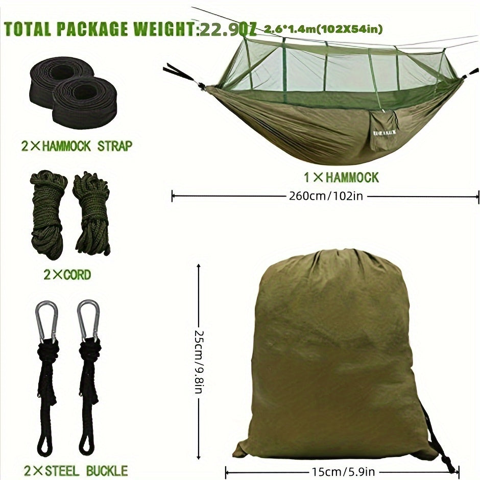 Anti Mosquito Nylon Hammock for Camping Travel and Beach